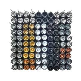 4DOBBY Juego de llantas de ruedas mixtas y aleatorias para 10 coches escala 1/64