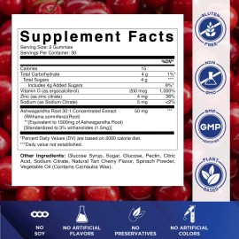 Vitamatic Ashwagandha Gummies 1500mg Serving 60 Vegan Gummies- 2 Pack