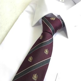 FASELE Necktie, Unisex, Unisex, Striped, Crown Pattern, Students, High School Students, Campus, Fashionable, Present, Popular, School, Interview, Job Hunting, red