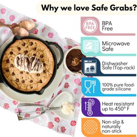 Safe Grabs: Multi-Purpose Silicone Original Microwave Mat as Seen on Shark Tank | Splatter Guard, Trivet, Hot Pad, Pot Holder, Minimize Mess (BPA-Free,Heat Resistant,Dishwasher Safe), Set of 2 Purple