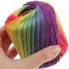 Milisten 133M Weiches Häkelgarn Mehrfarbiges Baumwollstrickgarn Handstrickgarn Webgarn Häkelgarn (Regenbogen)