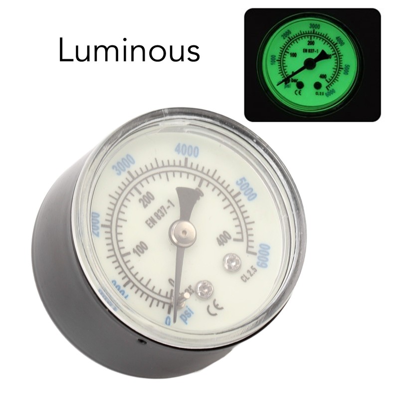 6000 Psi CO2 Pressure Gauge 1/8npt Thread Air Pressure Gauge
