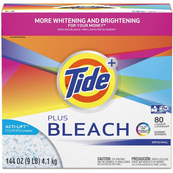 Tide with Bleach Alternative Original Scent Powder Laundry Detergent, 144 Ounce - 2 per case.