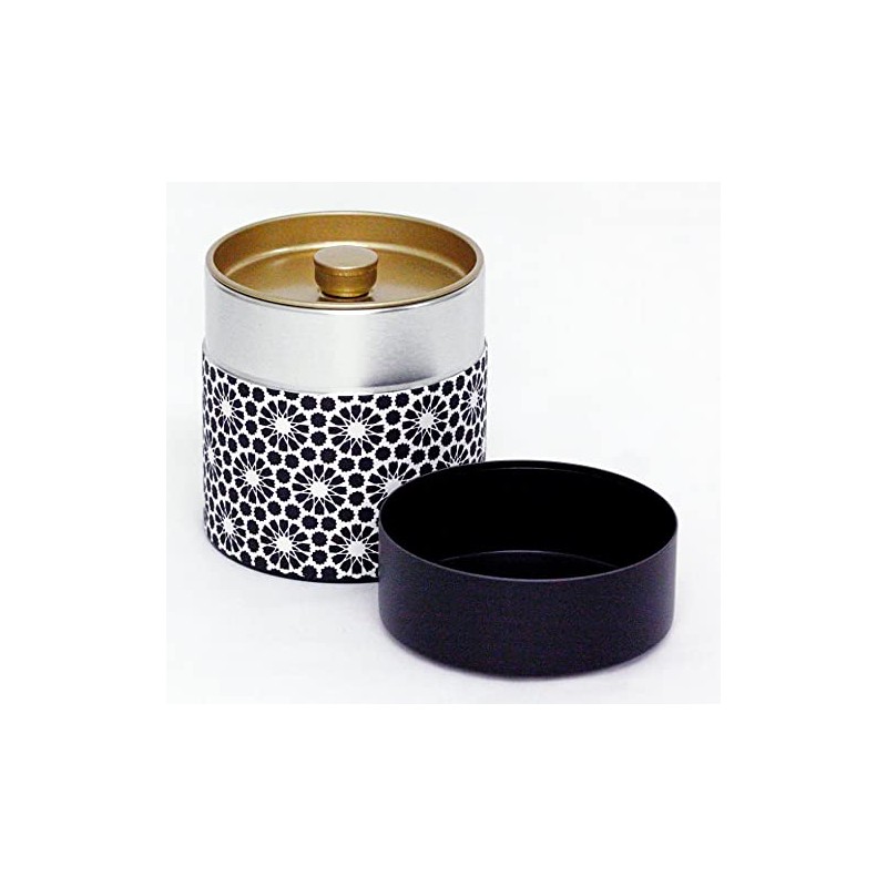 Kotodo Takahashi Seisakusho Tea Caddy KuroTO Komon Flat 3.5 oz