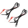 2Pcs Oscilloscope Probes Clip Test Lead Grabbers Coaxial Cable Coax