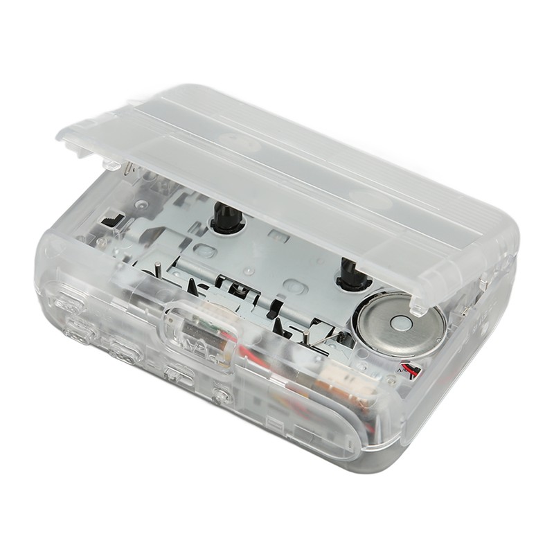 Cassette to MP3 Converter Multifunction Auto Reverse Transparent Retro Portable