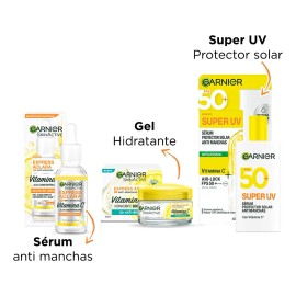 Kit Garnier Expressaclara Serum Crema Gel Protector Solar