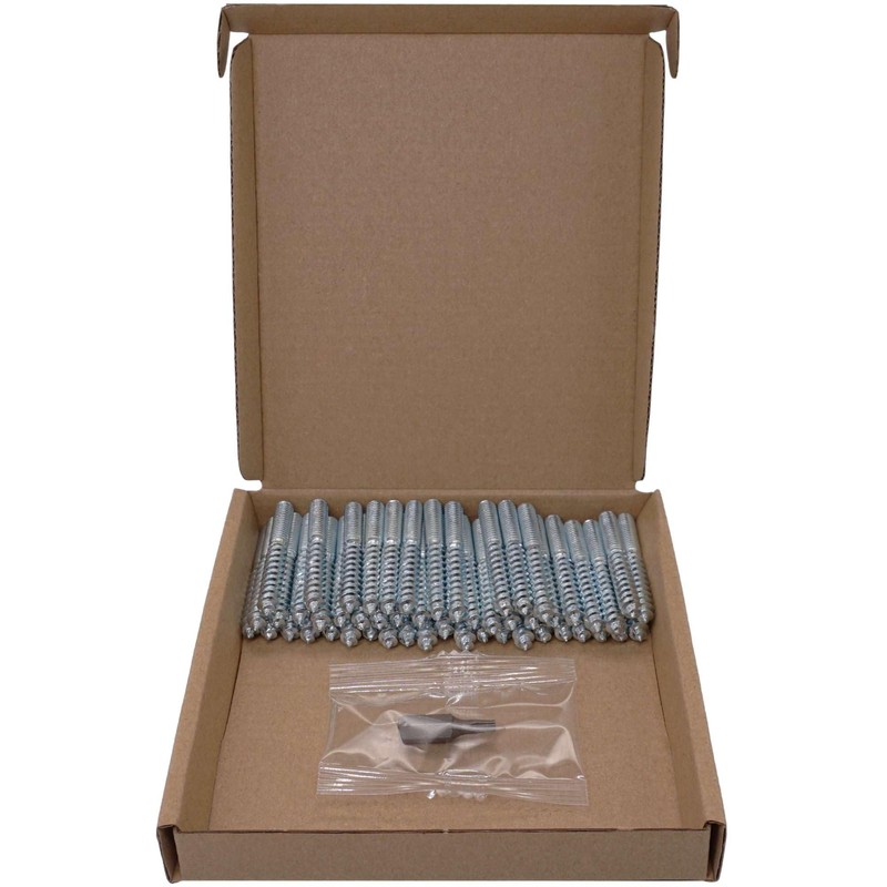 SKIR'CO (50 pcs) Hanger Bolts M6 x 50 mm, Double