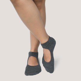 stylFRSH - Calcetines de yoga de algodón suaves y transpirables para comodidad durante todo el día, tamaño 14 a 16, paquete de 3 (MS1006-3DAR-3PK-14TO16), 3 gris oscuro., 14-16