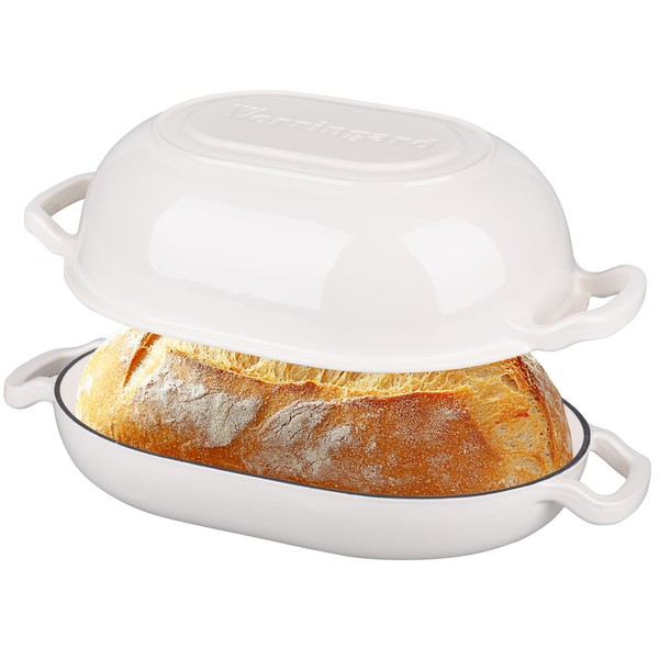 VORRINGARD Enameled Cast Iron Sourdough Bread Oven, Dutch Oven, Loaf