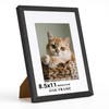 8.5x11 Picture Frame, 8.5x11 Frame Matted to 6x8, Rustic Wooden