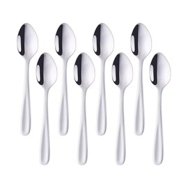 SBOMHS Espresso Spoon Small 14 cm Coffee Spoon Set Silver Teaspoon 18/10 Stainless Steel Dishwasher Safe 8 Pieces Teaspoons Mini Children's Spoon for Dessert Café Mocha Spoon