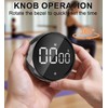 Round Digital Kitchen Timer, Magnetic Countdown Countup Timer with Large