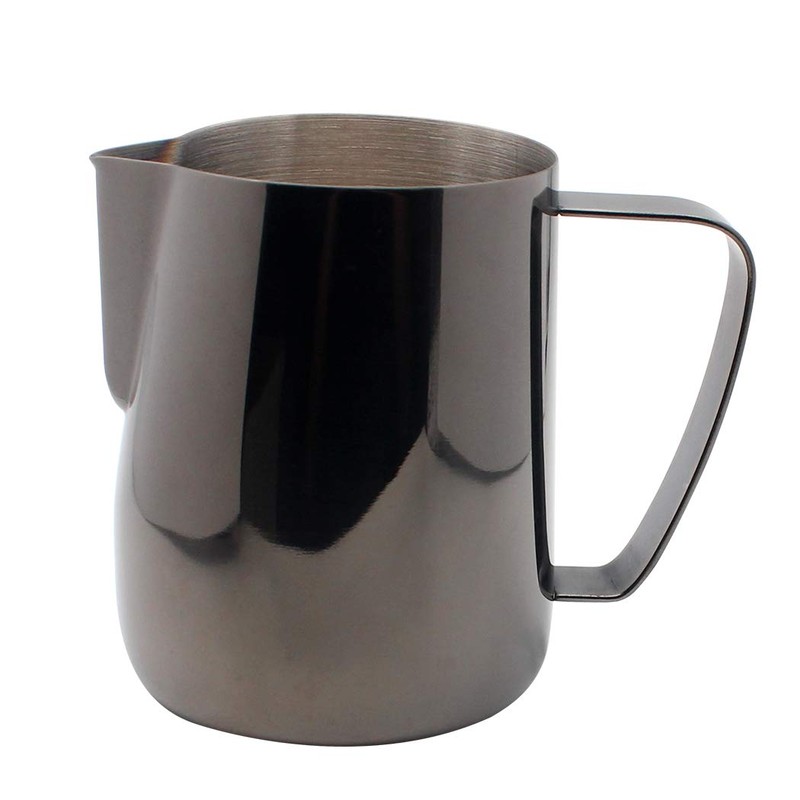 Dianoo Milchkännchen aus Edelstahl, Titanbeschichtung, cremig, Latte, Kaffee, Cappuccino mit