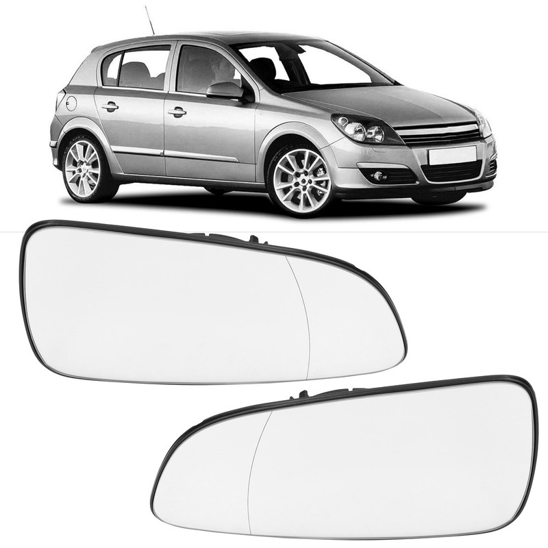 2PCS Outside Rear View Mirror Glass Left Right Self Adhesive