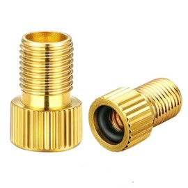 AUTOZOCO Presta to Schrader Valve Adapter Aluminum Bicycle Presta to Schrader Valve Converter Presta to Schrader Valve Adapter Aluminum 1 Pcs Gold
