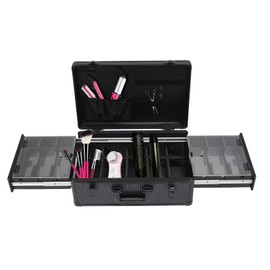 Professional Barber Case, Versatile Salon Hair Styling Tools Organizer Detachable Hairdressing Tool Hairdressing Tool Storage Box, Black
