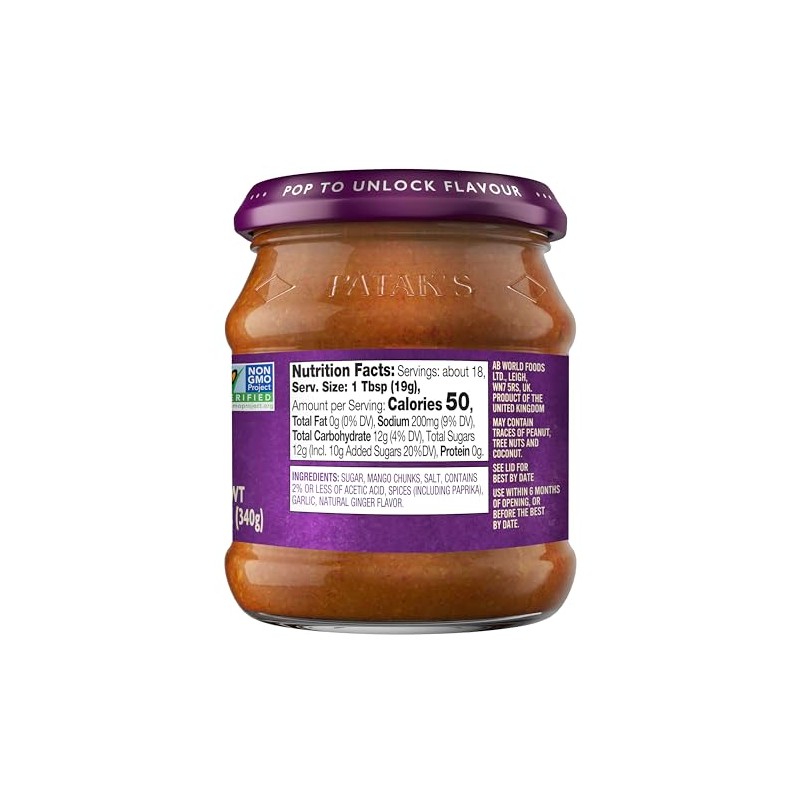 Patak's Sweet Mango Chutney, 12 oz
