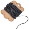 PandaHall 50m Black Cotton Wax Cord, 2mm in diameter