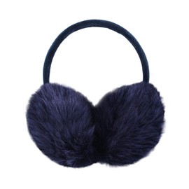 POXIMI Women Winter Earmuffs Girl Ski Adjustable Ear Covers for Kid Cute Bow Ear Warmer Outdoor Earmuff Fleece Lining (C-Navy, ONE SIZE)