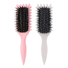 2 Stück Lockenbürste, Locken-Stylingbürste, Haarglättungsbürste, Massagebürste, Lockenformungsbürste, Damen-Haarpflegebürste, Haar-Styling-Werkzeuge
