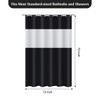 timecity Black Shower Curtain Plastic Shower Curtain Set with 12