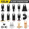 KELIN 118 PCS Multitool Blade Kits Cutting and Sandpaper Oscillating