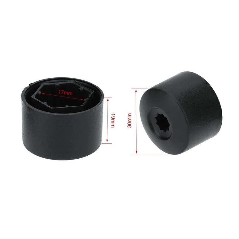Xtahdge 20pcs 17mm Car Wheel Nut Cover Bolt Cap Removal