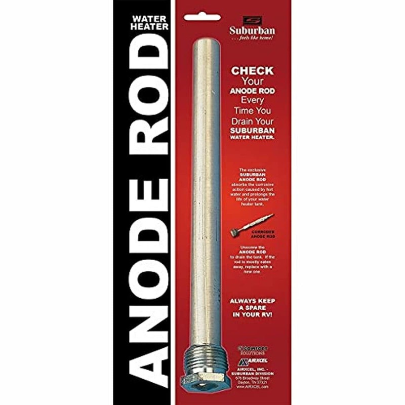 SUBURBAN MFG Aluminum Anode Rod for Water Heaters, Extends the
