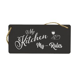 Kitchen Rules: Funny Plywood Hanging Sign for Food Lovers and Cooks - Decorate your Walls with this Unique Kitchen Wall Sign