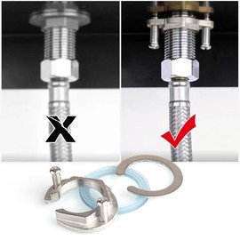 Set of 2 Stainless Steel Tap Mounting Nut, Prevents Loose Tap Fittings for Kitchens and Bathroom Faucets, Tap Fixing Tap Adapter Accessories Installation Tool 31 mm