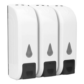 Wall Mount Soap Dispenser Bathroom Shower Shampoo Liquid Lotion Sanitizer 380ml*3