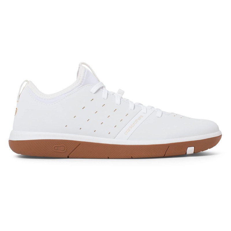 Crank Brothers Unisex Stamp Street Fabio Trainers, White Gold
