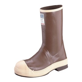 Honeywell 22214-9 Servus Neoprene III 15" Latex Boots with Chevron Outsole and Steel Toe, Size 9, Brown