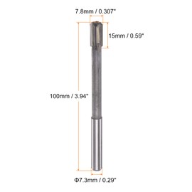 sourcing map Clamping Reamer 7.8 mm H7 C1/K30 Carbide Tip Precision Straight Flutes Round Shank Lathe Machine Cutter
