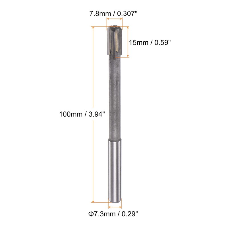 sourcing map Clamping Reamer 7.8 mm H7 C1/K30 Carbide Tip