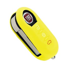 SALPIE, Key Shell Accessories Replacement Parts Key Cover Car Remote Control 3 Buttons Compatible with Fiat - Lancia - Citroen - Peugeot (Yellow Case)