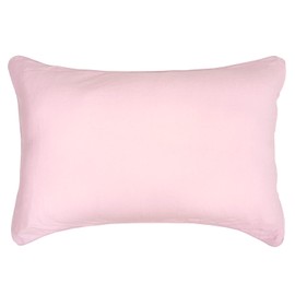 Marynight NT3550-16 Pillow Cover, Plain Color, Pink, Approx. 13.8 x 19.7 inches (35 x 50 cm), Zipper, Easy to Put Pillow, 100% Cotton, Knit Material, Attached, Washable, All Seasons