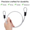 OFKP 4Pcs Cable Lock, Heavy Duty Grey Cable, 3MM Stainless
