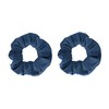 Set of 2 Solid Scrunchies (Dark Blue)