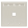 Leviton 1-Port Dual Gang QuickPort Wallplate with ID Windows, 42080-1TP,