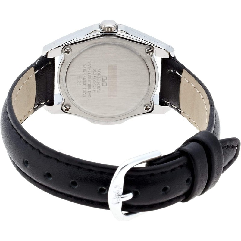 [シチズン Q&Q] 腕時計 アナログ ソーラー 防水 革ベルト H009-304 レディース ホワイト