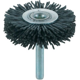 TRUSCO TB-6225 Wheel Brush with Shaft, Diameter 2.0 inches (50 mm) x Shaft 0.2 inches (6 mm), Grid Wire, Wire Diameter 0.04 inches (1