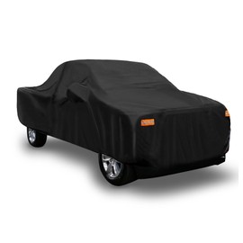 RATCHROLL Pickup Truck Cover for Ford F150 Regular Cab 8Ft Bed 2-Door F350 Regular Cab 8 Foot Bed 2-Door Outdoor Waterproof Sun Protection W/Driver Door Zipper Black Replacement Car Parts