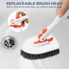 SetSail Tile Tub Scrubber Brush 3-in-1 Shower Scrubber with 52-inch