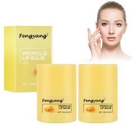 Fengyang 2Pcs Honig Balsam Lippenpflege, Bee Balm Lip Balm 15 ml Honey Bee Lip Butter, Propolis Lip Care, 12 Stunden lang anhaltende Feuchtigkeit Hygienischer Twist Dispenser