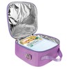 Linkidea Purple Cartoon Pattern Lunch Tote Bag for Kids, Portable