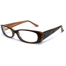 Calabria Viv Kids 110 Rectangular Blue Light Blocking Reading Glasses +3.00 Brown Girls