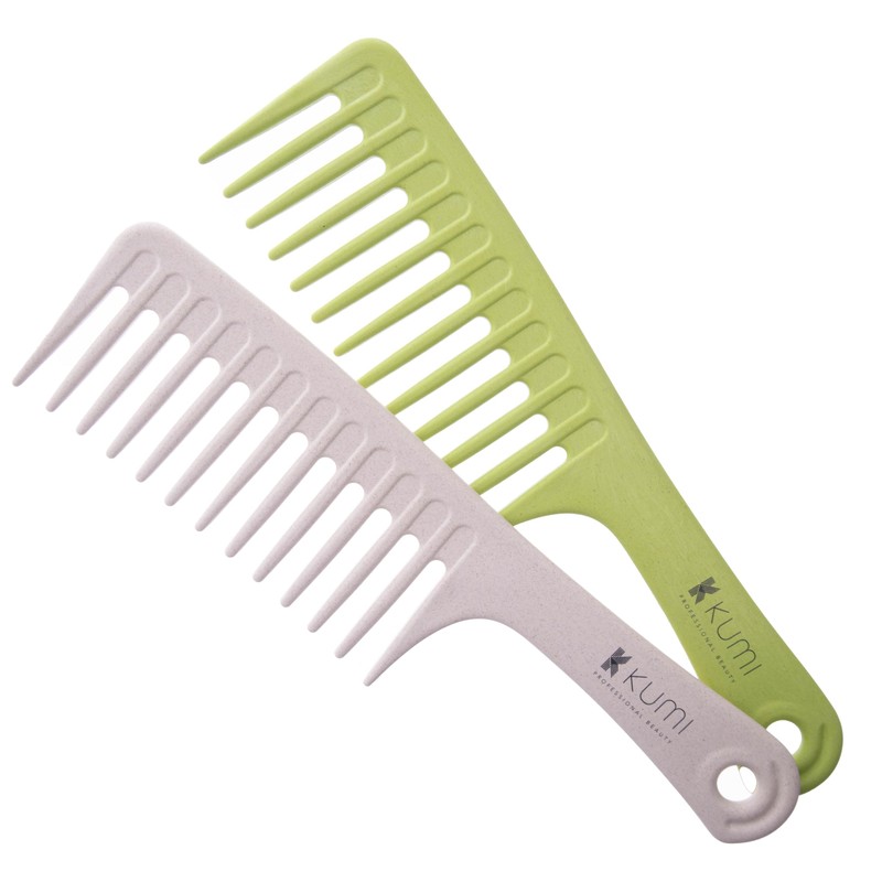 Kumi Wheat Eco-Friendly Shampoo Rake Oatmeal - Wide Teeth Detangling