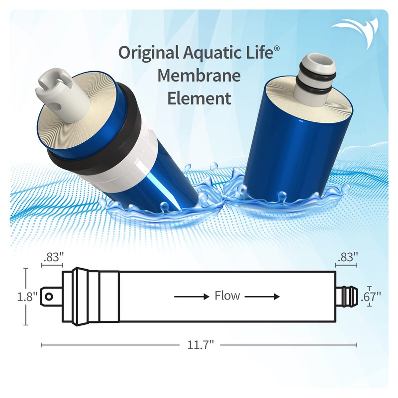 Aquatic Life 50 GPD Reverse Osmosis Membrane Filter